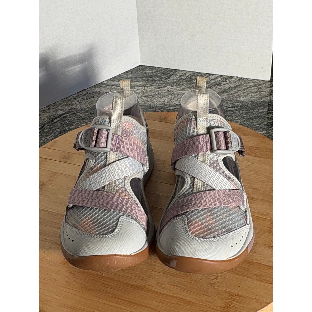Chaco Odyssey Women 6 Grey Mauve Water Shoes Mesh Hiking Sandals J107304
